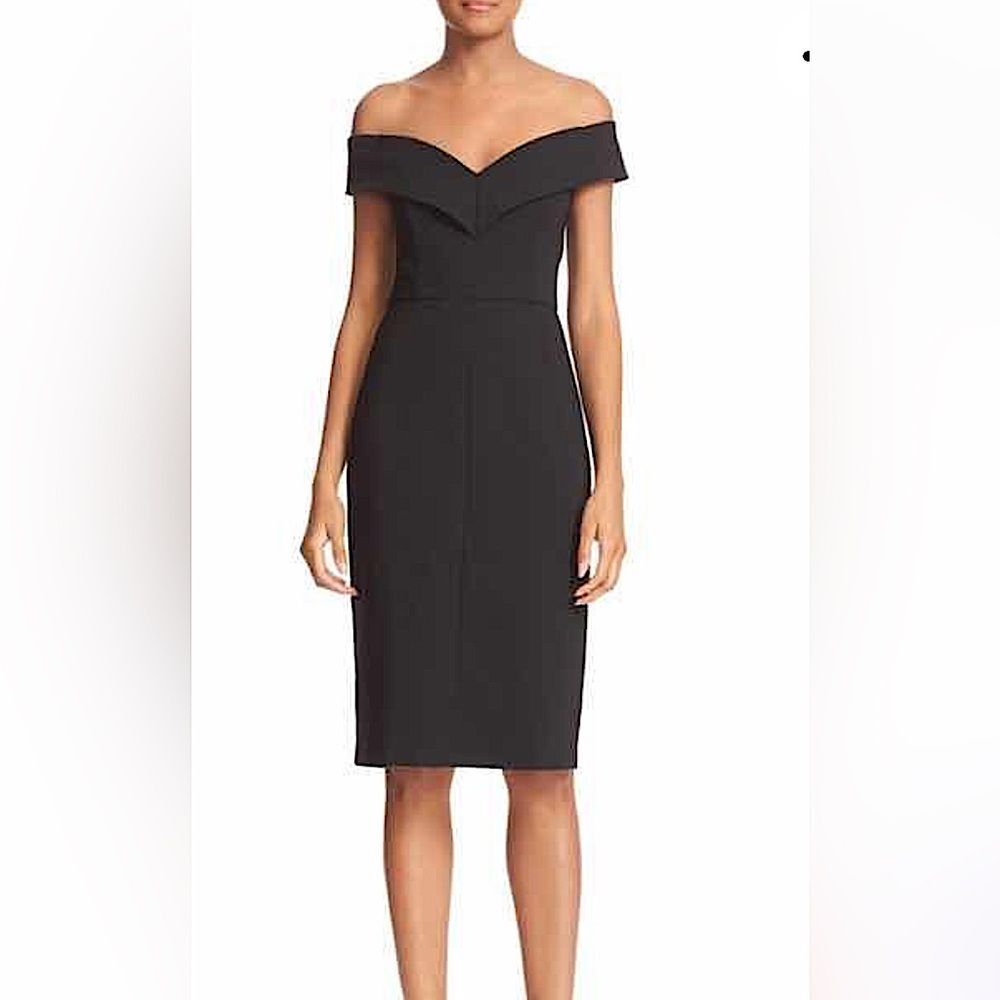 ALICE + OLIVIA‎ Luana Black Cocktail Dress Size 4 EUC